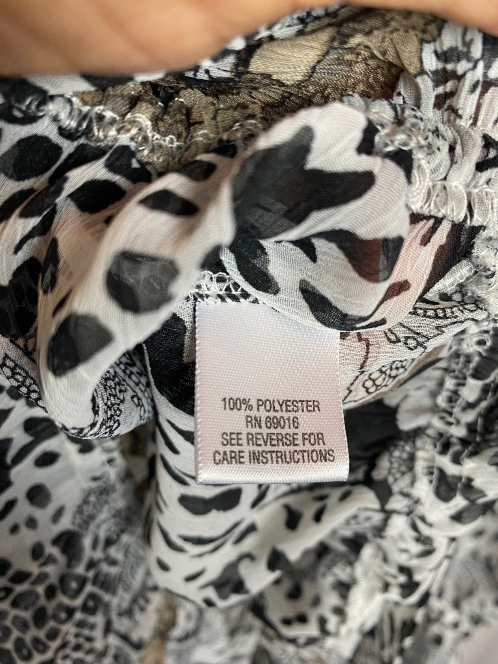 Studio Works Womenʻs Sheer Lightweight Paisley Floral Animal Print Blouse XL - Picture 6 of 7